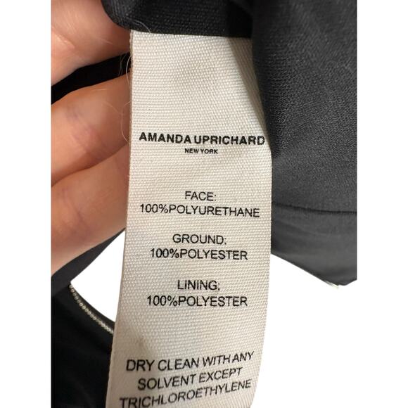 Amanda Uprichard Nia Cropped Top Faux Leather Sexy Edgy Classy Party Concert S - Picture 9 of 10